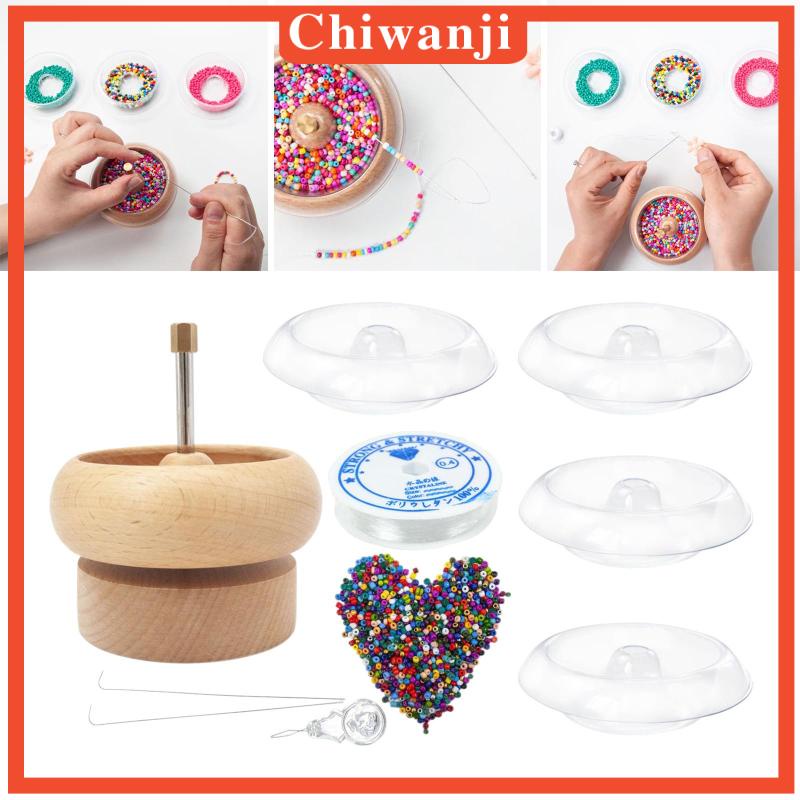 Bộ Tô Và Hạt Cườm Bằng Gỗ Dùng Làm Trang Sức Thủ Công DIY