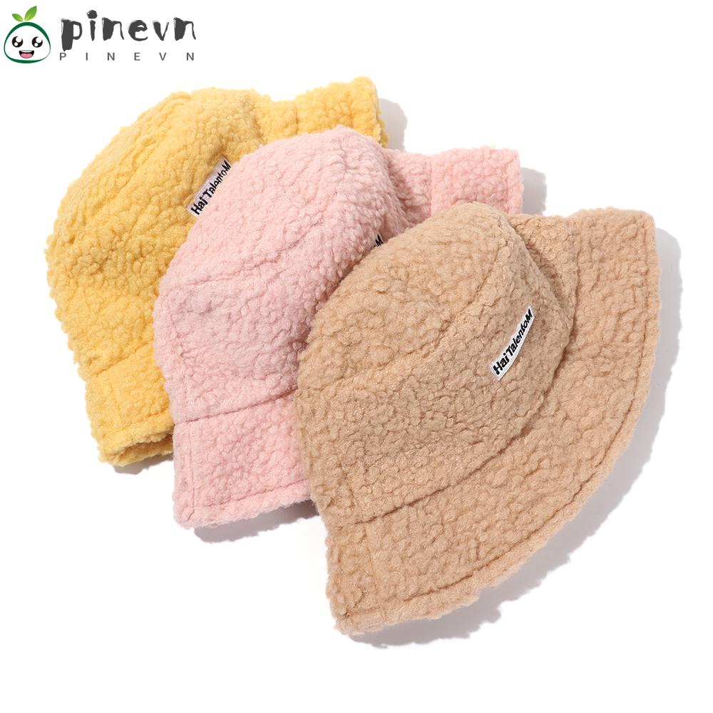 Mũ Bucket Chất Liệu Cotton Lông Cừu Chống Nắng Có Thể Điều Chỉnh Kích Cỡ Dành Cho Bé Trai Và Bé