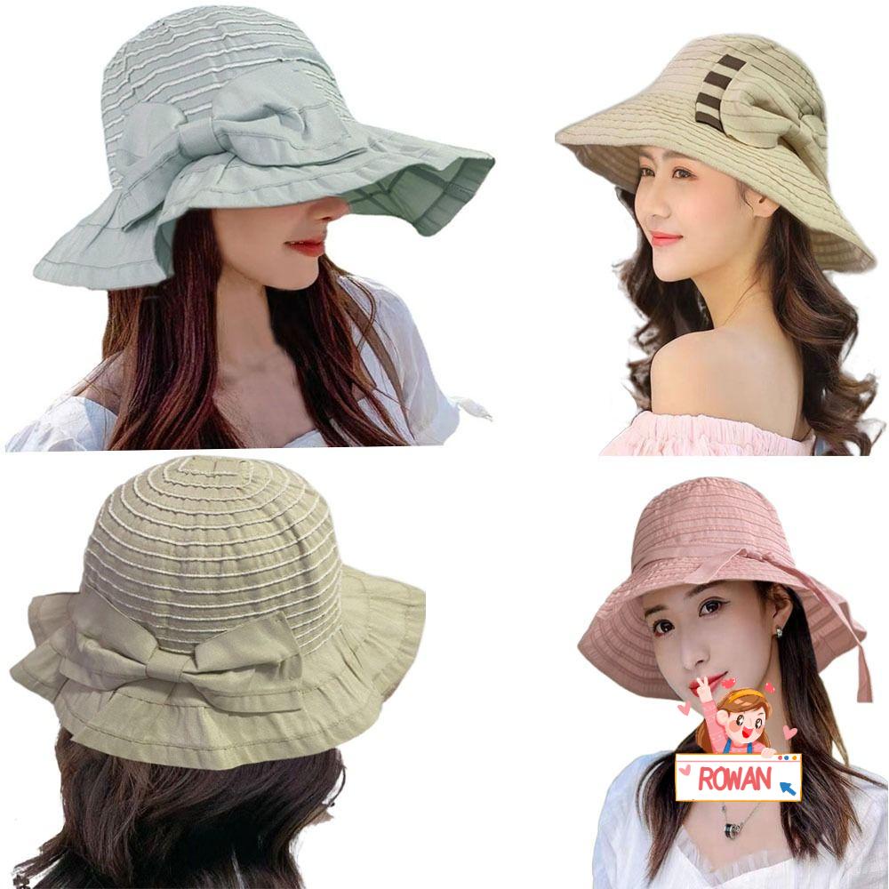 ROWANS Mũ Bucket Chống Tia UV Thời Trang Đi Biển Mùa Hè Cho Bạn Gái