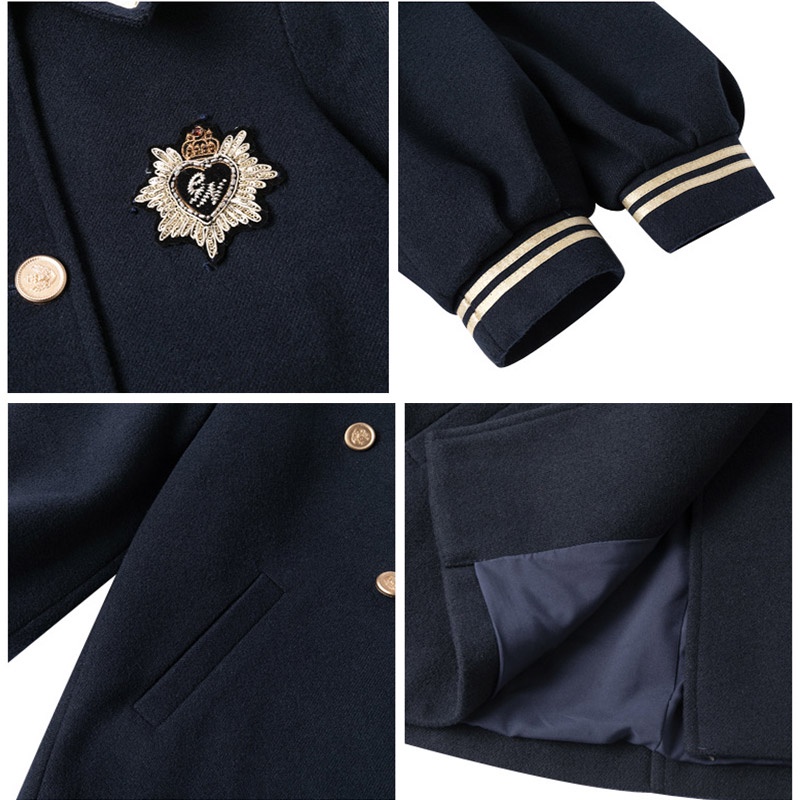 Áo Khoác Len Tay Dài Phong Cách Hàn Quốc Thời Trang Thu Đông Mới Cho Nữ