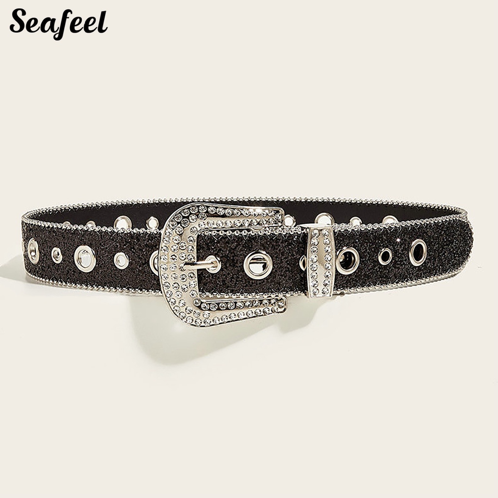 Móc Cài Áo Giả Da Nhiều Lỗ Đính Đá Kim Sa Nhiều Màu Tùy Chỉnh Thời Trang Cho Nữ