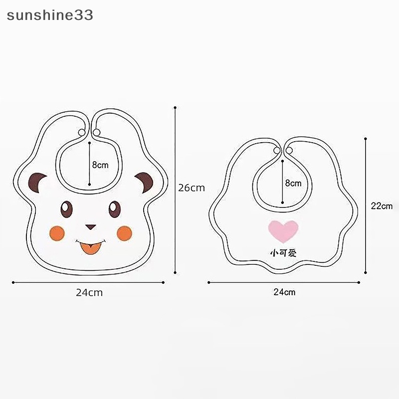 Yếm Ăn Cotton Họa Tiết Hoạt Hình Gấu Cười Dễ Thương Cho Bé