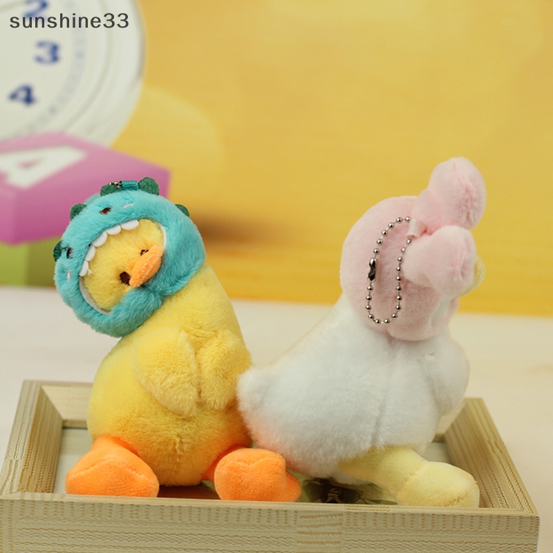 Móc Khóa Hình Chú Vịt Nhồi Bông Dễ Thương Sáng Tạo