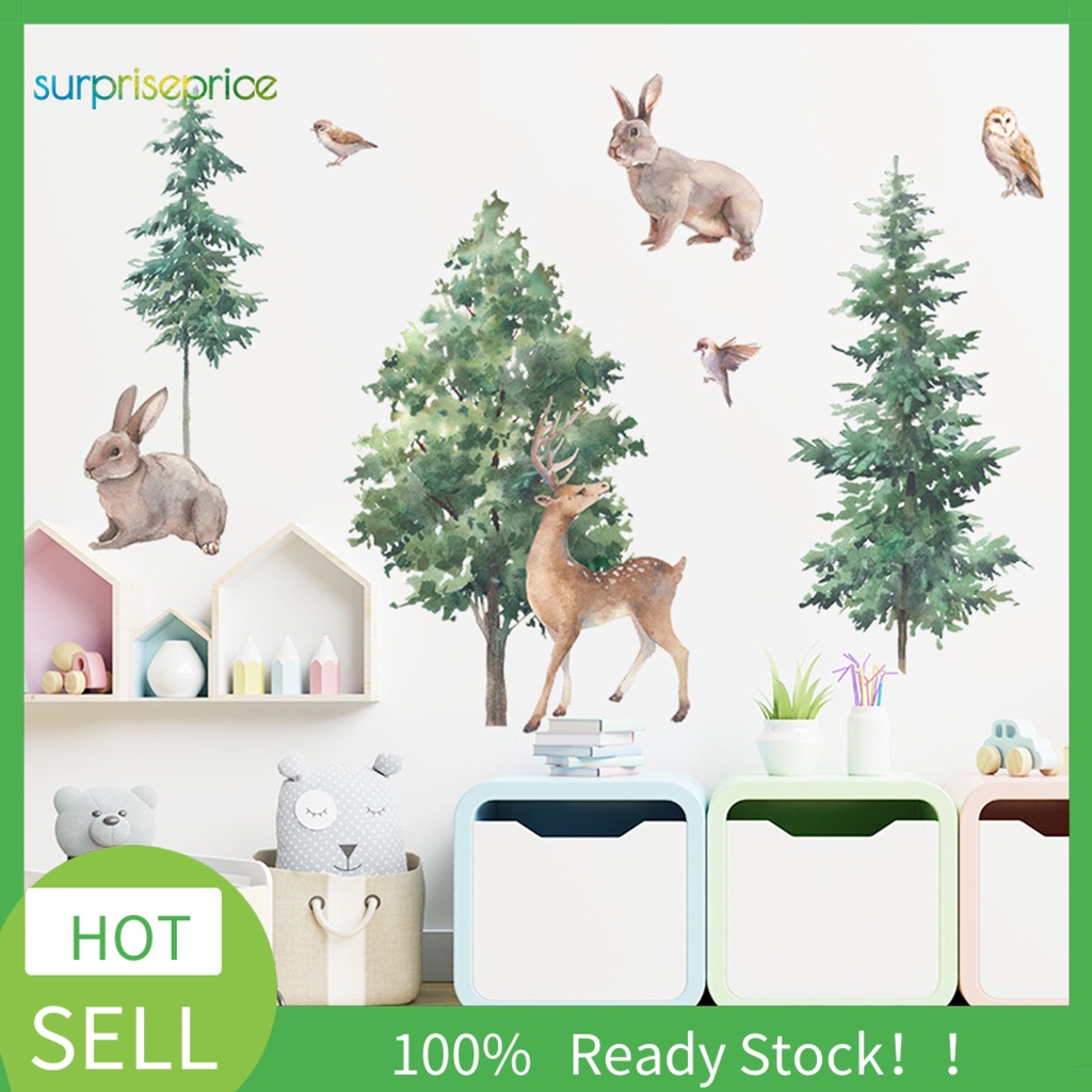 Miếng Dán Tường Trang Trí Hình Động Vật Hoạt Hình Dễ Thương