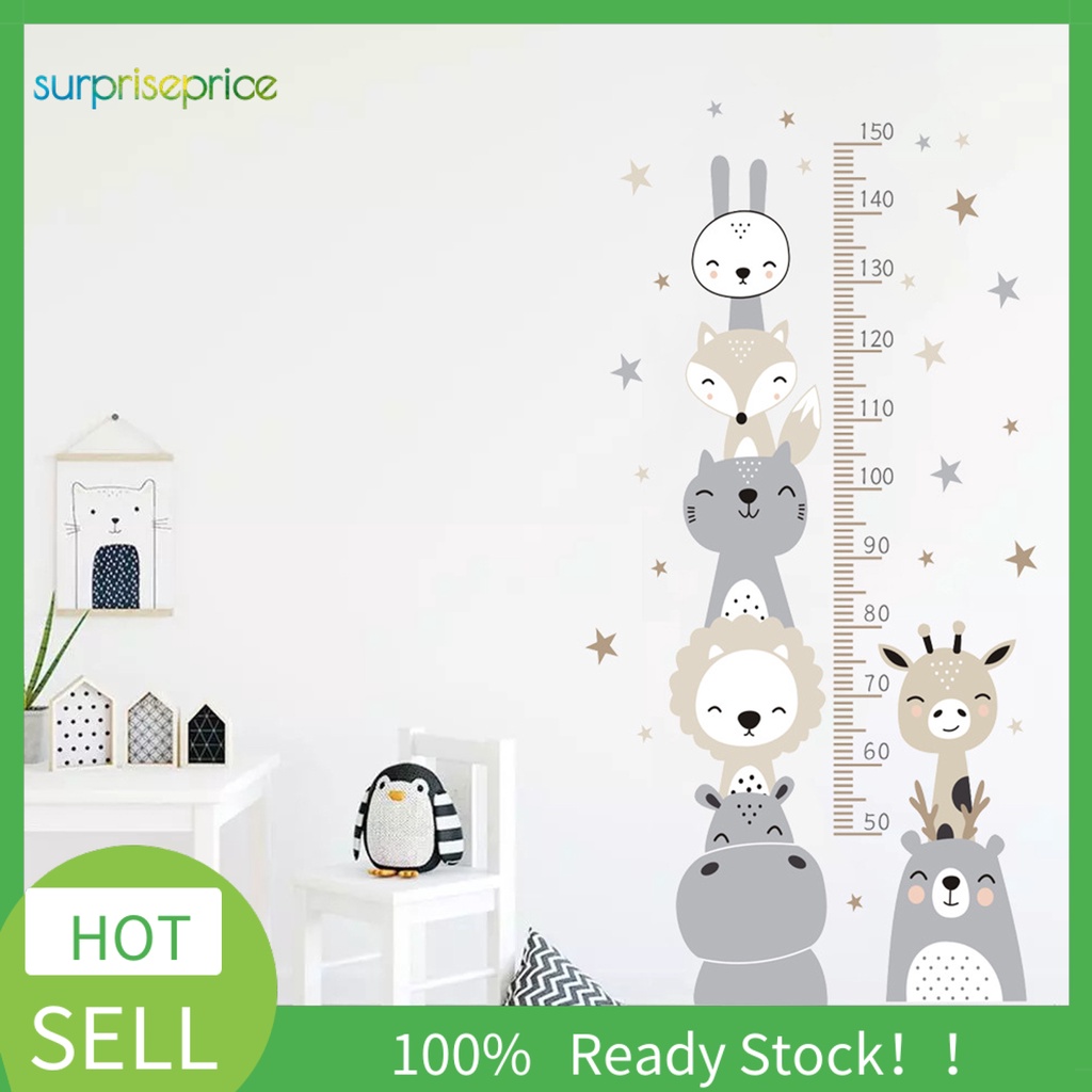 (Bất Ngờ) Thước Đo Chiều Cao Dán Tường Tự Dính Mạnh Chống Thấm Nước Không Cặn Bẩn Hoạt Hình Cho Phòng Ngủ