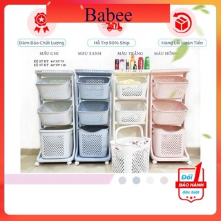 Kệ đựng đồ đa năng, 3 tầng có bánh xe việt nhật-5567-3 Babee