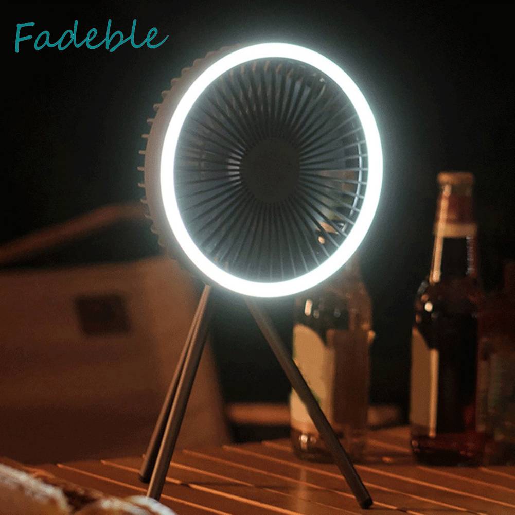 Quạt Cắm Trại 3 Tốc Độ 4000mAh / 10000mAh Có Thể Sạc Lại Bằng Cổng USB