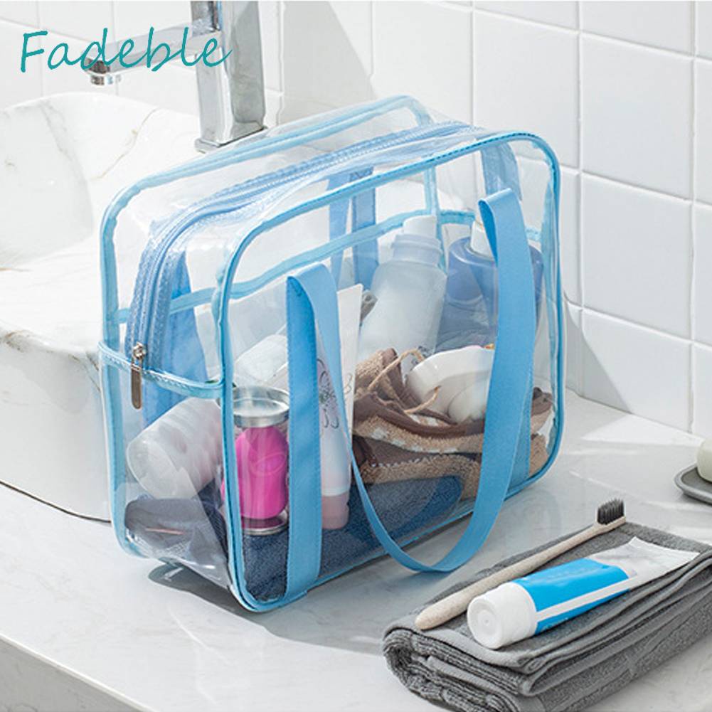 Túi Đựng Mỹ Phẩm Bằng PVC Trong Suốt Đa Năng Có Khóa Kéo Tiện Dụng Cho Nữ