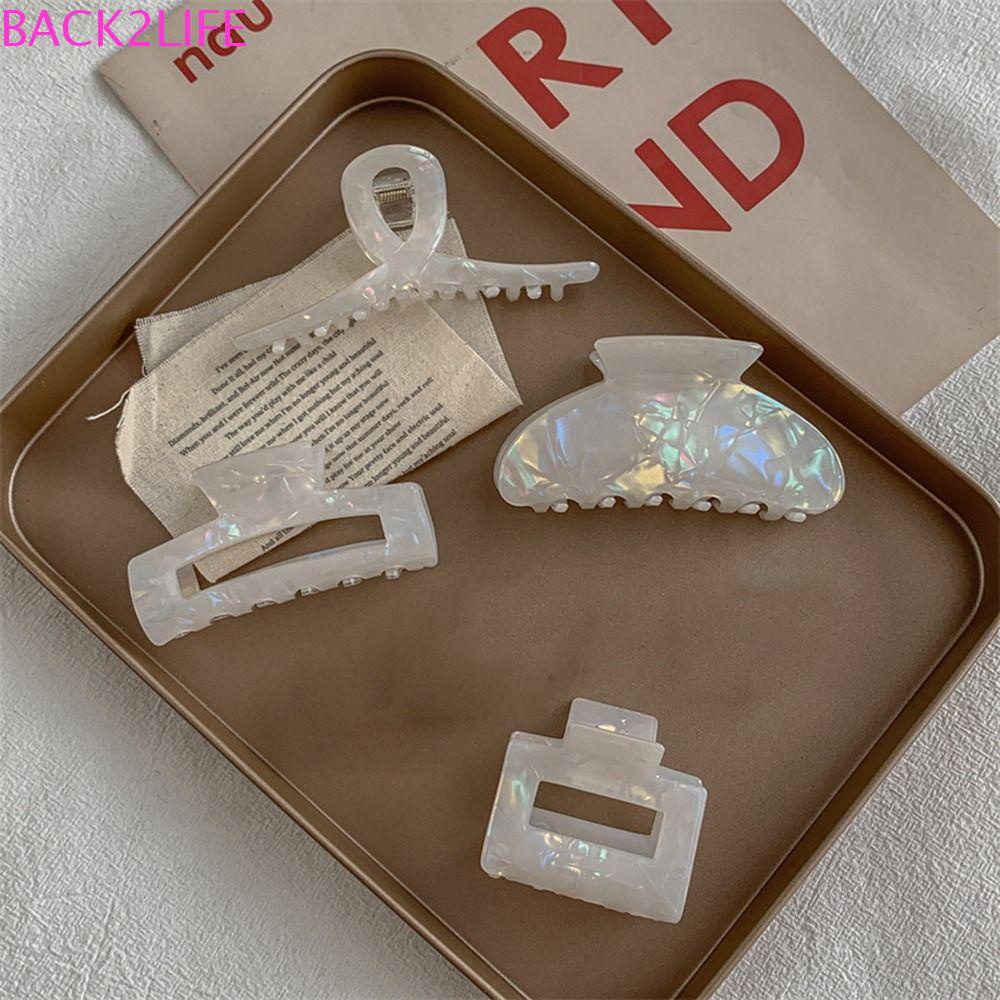 BACK2LIFE Kẹp Tóc Đuôi Ngựa Hình Cá Mập Bằng Axit Acetic Ngọt Ngào Sáng Tạo Thời Trang Cho Nữ