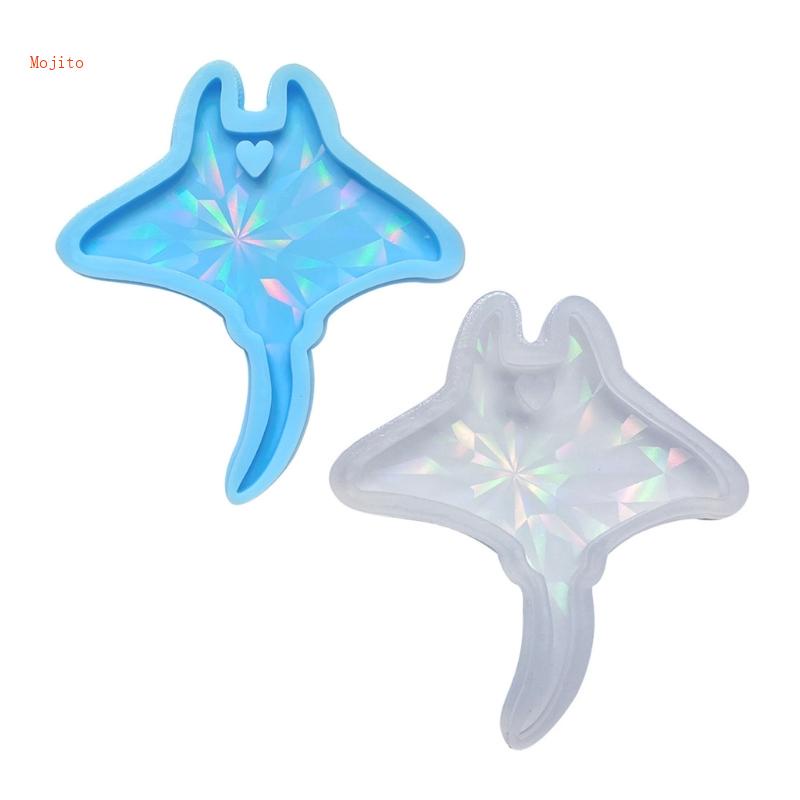 Khuôn Silicone Làm Mặt Dây Chuyền / Móc Khóa Hình Cá Dơi / Cá Bằng Nhựa Resin DIY