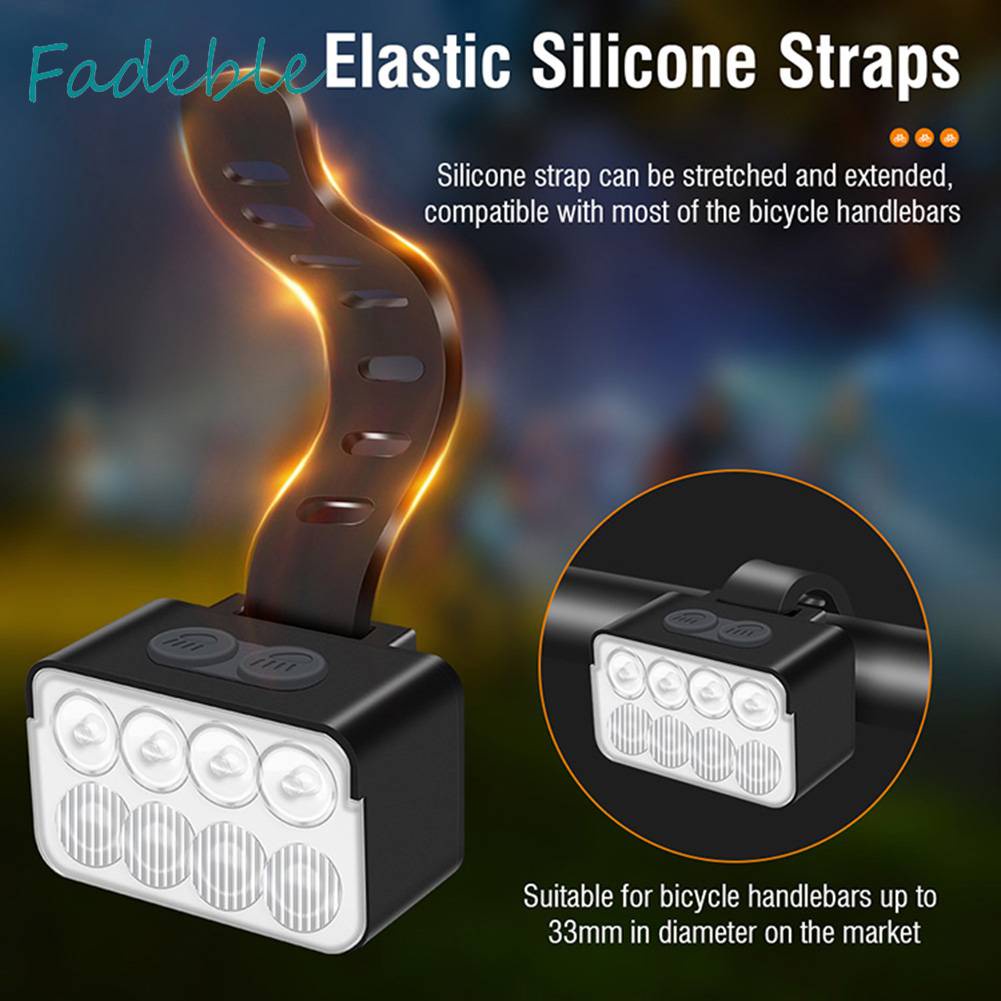 Đèn Pha 900LM LED TYPE-C 1000mAh IPX6 Chống Nước Có Thể Sạc Lại Cho Xe Đạp