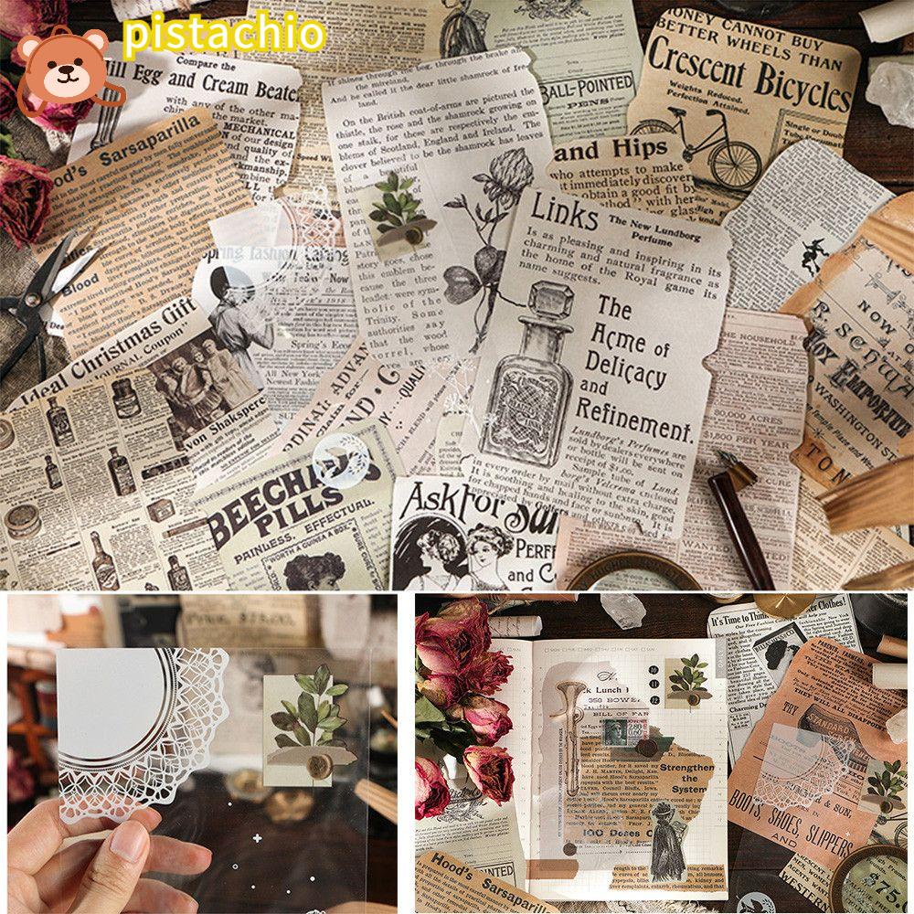 Set 25 Sticker Dán Trang Trí Sổ Tay / Nhật Ký Phong Cách Retro