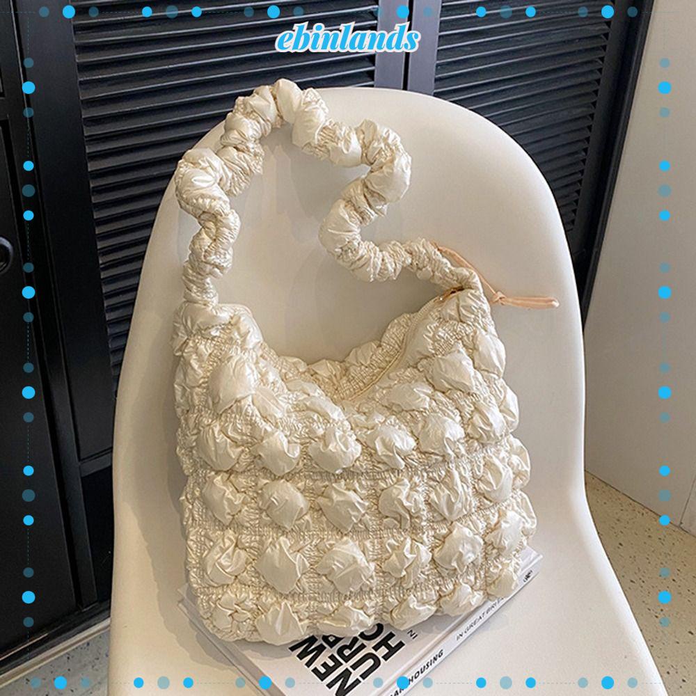 EBINLANDS Túi Đeo Vai / Kẹp Nách Trọng Lượng Nhẹ Xếp Ly Thời Trang Boho Cho Nữ