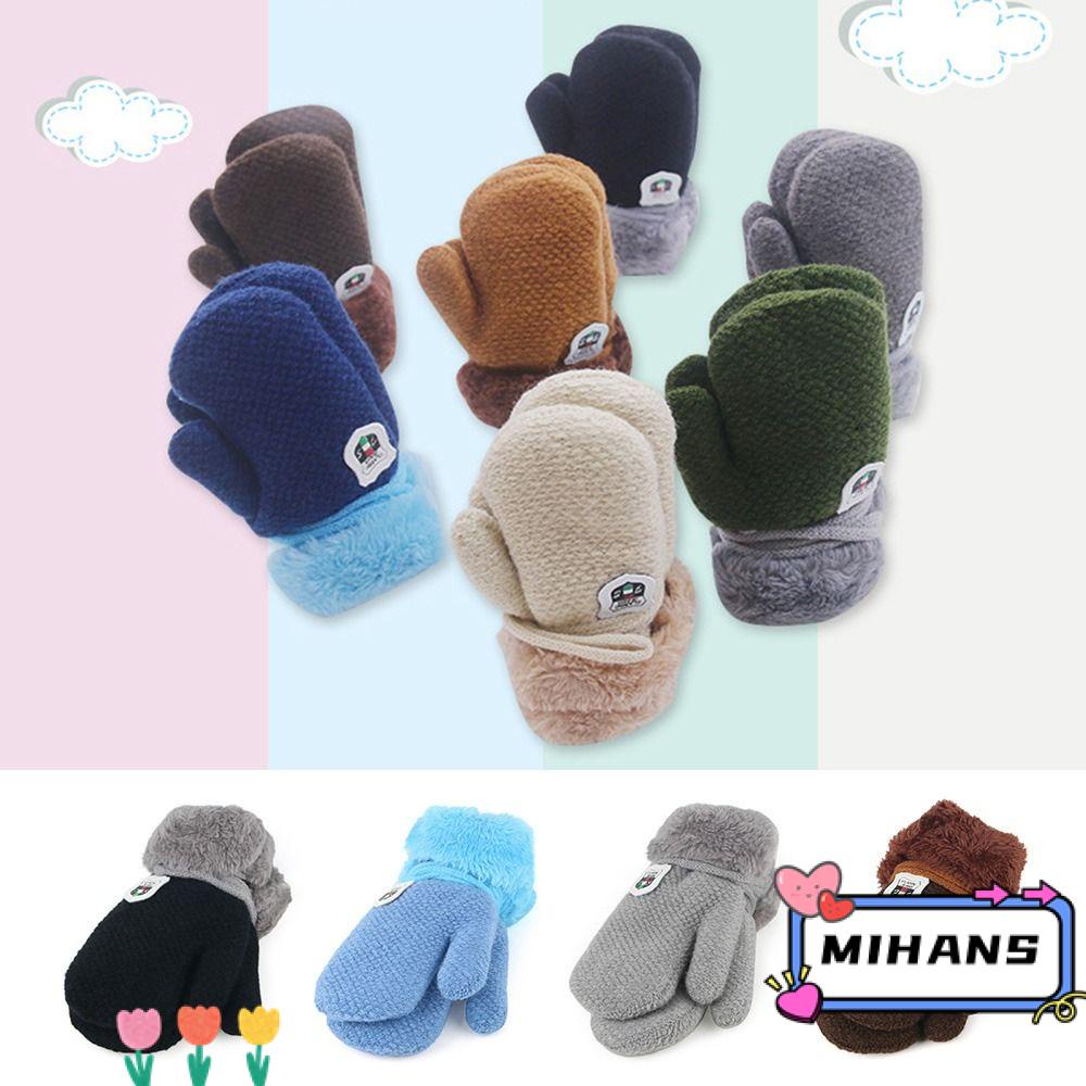 MIH Găng Tay Dày Mềm Mại Đeo Cổ Cho Bé 2-9 Tuổi