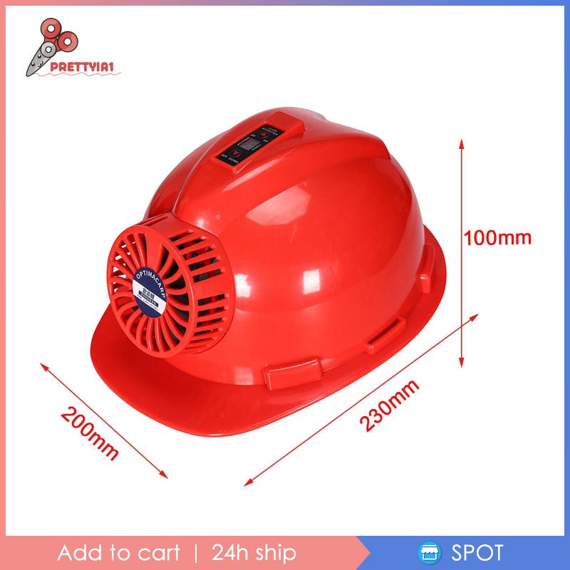 Mũ Xây Dựng Cứng Dày Dặn Có Quạt Sạc Bảo Vệ Khi Làm Việc Ngoài Trời