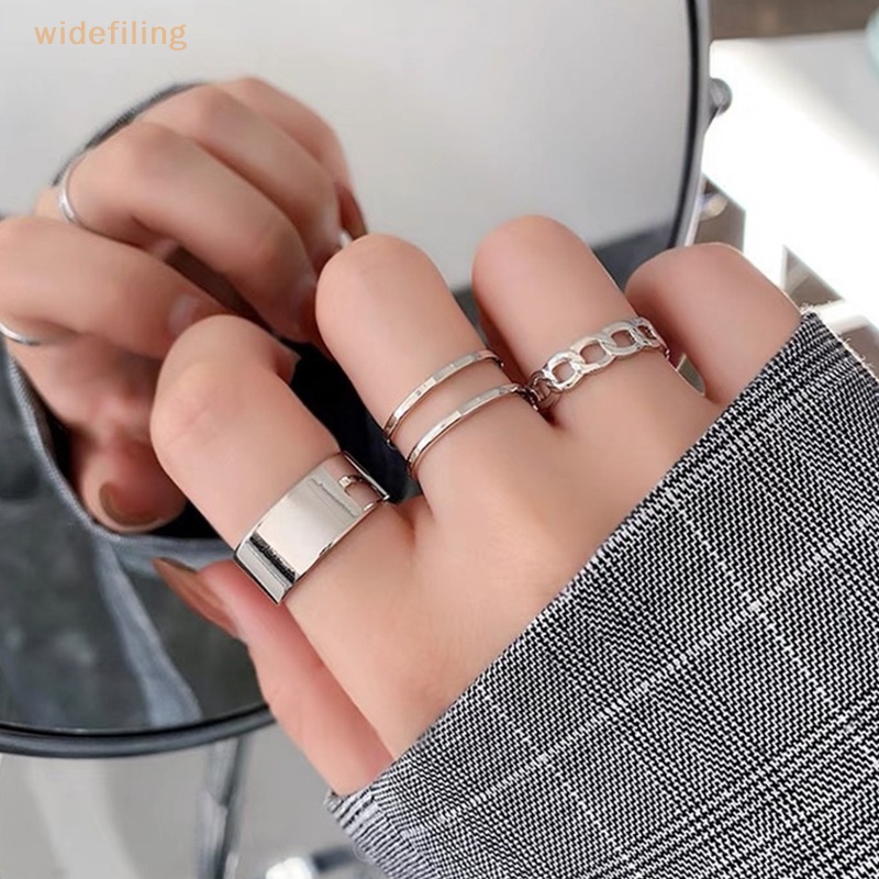 Bộ Nhẫn Hở Bằng Hợp Kim Phong Cách Hàn Quốc Thời Trang Cho Nữ