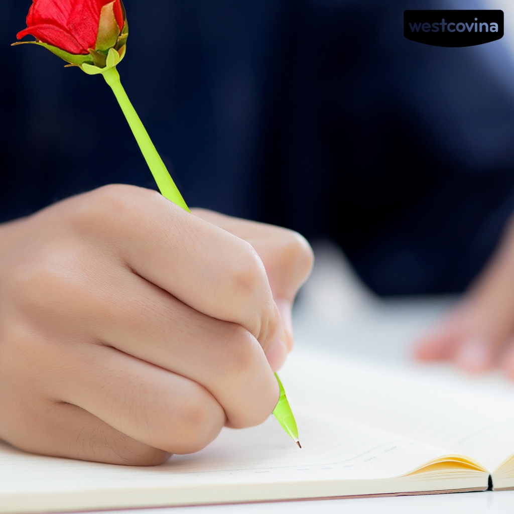 [WSTN]✎2 Bút Mực Đen Ngòi 0.5mm Hình Bông Hoa