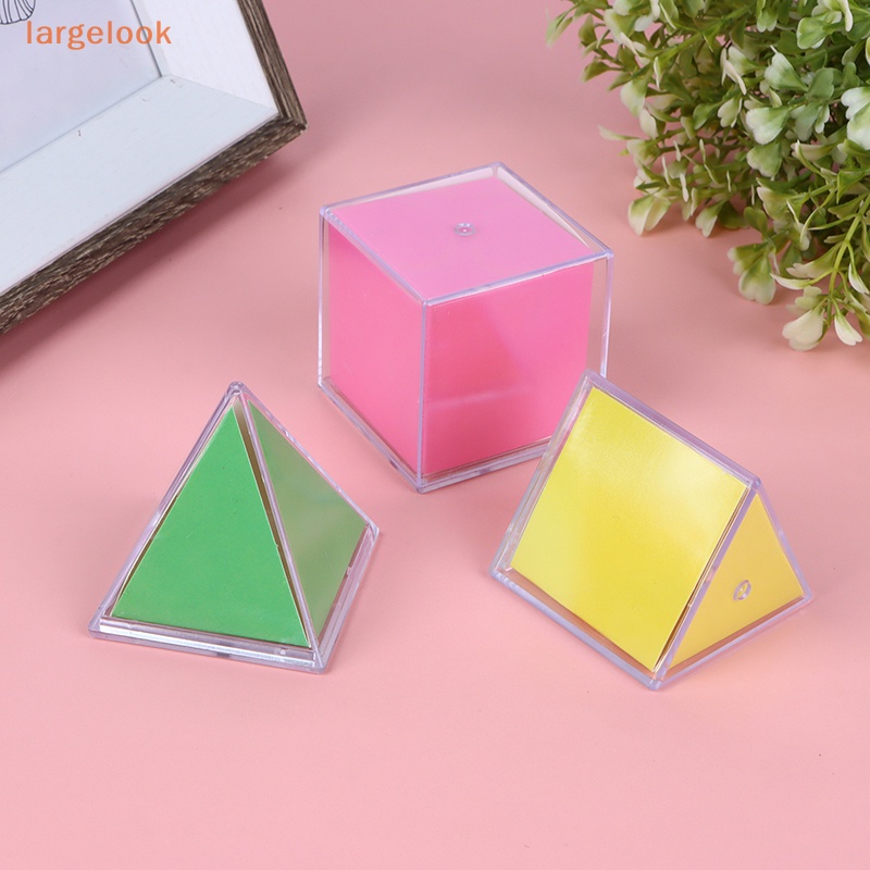 Set 8 Khối Xếp Hình Học Màu Trơn Trong Suốt Giáo Dục Cho Bé