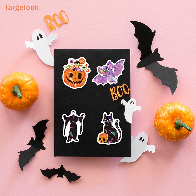 Bộ 50 Sticker Dán Trang Trí Chủ Đề Halloween Chống Thấm Nước