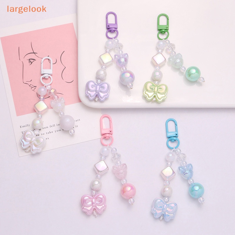 Móc Khóa Hình Nơ Bằng Acrylic Mạ Màu Dễ Thương Thời Trang