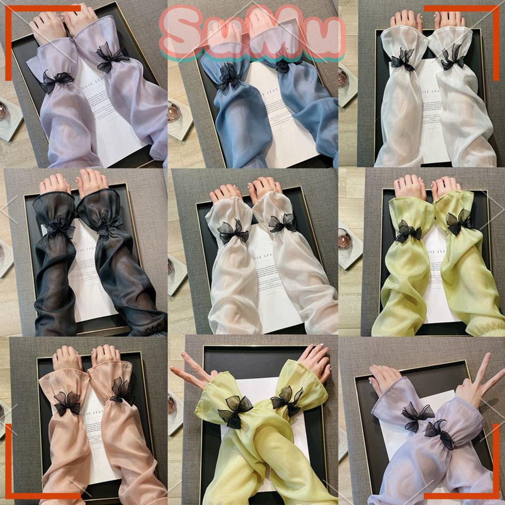 SUMU Găng Cánh Tay Chống Nắng Phối Ren Thoáng Khí Phong Cách Thể Thao Thời Trang Mùa Hè Cho Nam Và Nữ