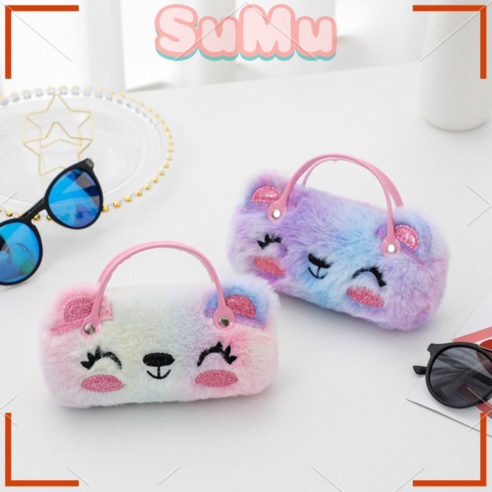 SUMU Hộp Đựng Mắt Kính Phủ Lông Nhiều Màu Sắc Đa Năng Chống Áp Lực Họa Tiết Hoạt Hình Dễ Thương