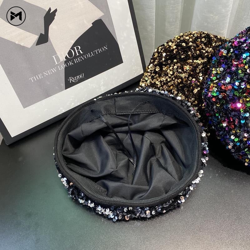 Mũ Bát Giác Đính Sequin Mới Năm 2023 Phong Cách Âu Mỹ Cho Biểu Diễn Sân Khấu Tiệc Tùng