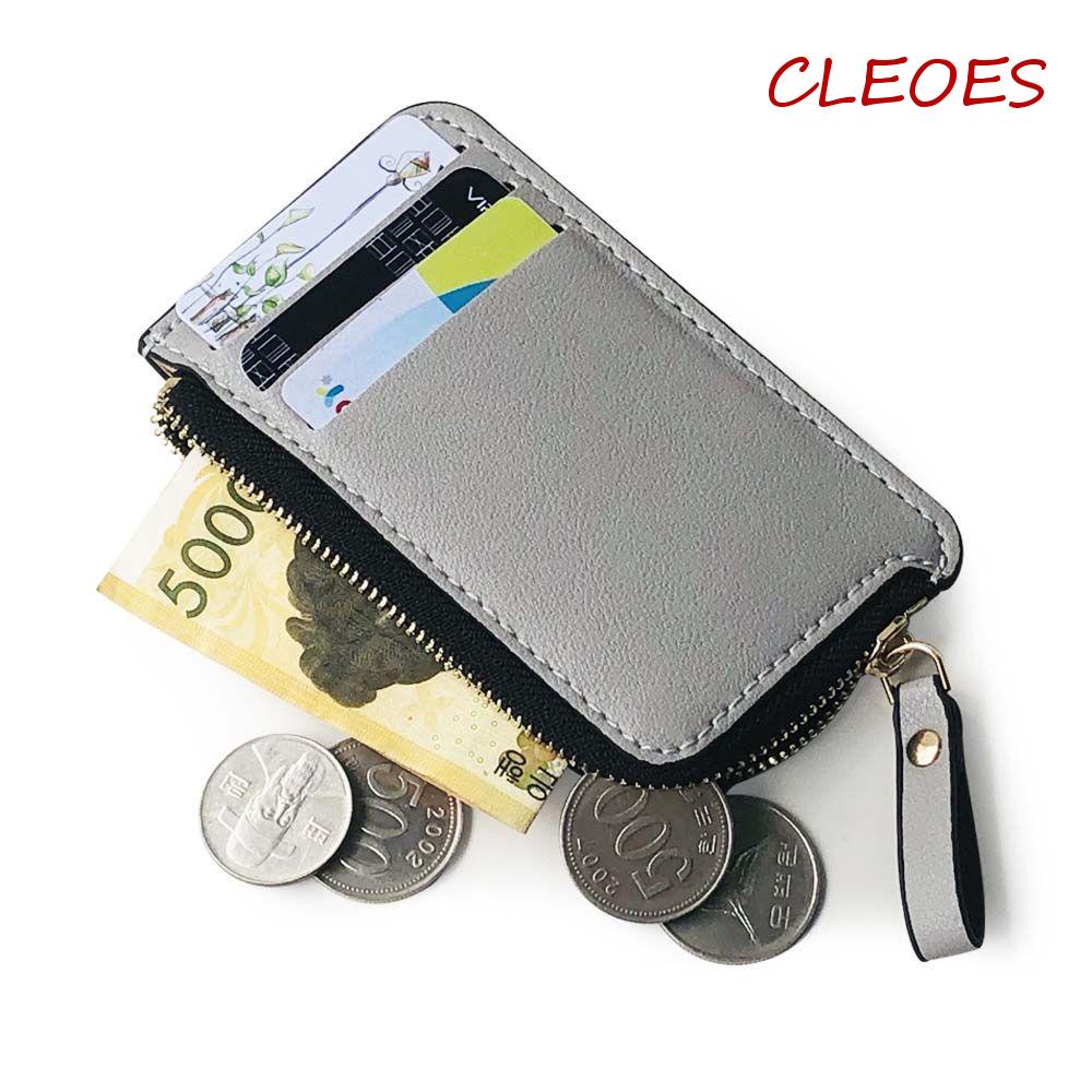 CLEOES Ví Đựng Thẻ / Tiền Xu Mini Thiết Kế Sáng Tạo Nhỏ Gọn Cho Nam Giá Đỡ