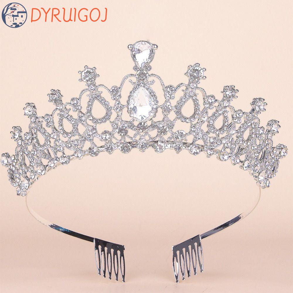 DYRUIDOJ Vương Miện Công Chúa Đính Đá Pha Lê Phong Cách Vintage