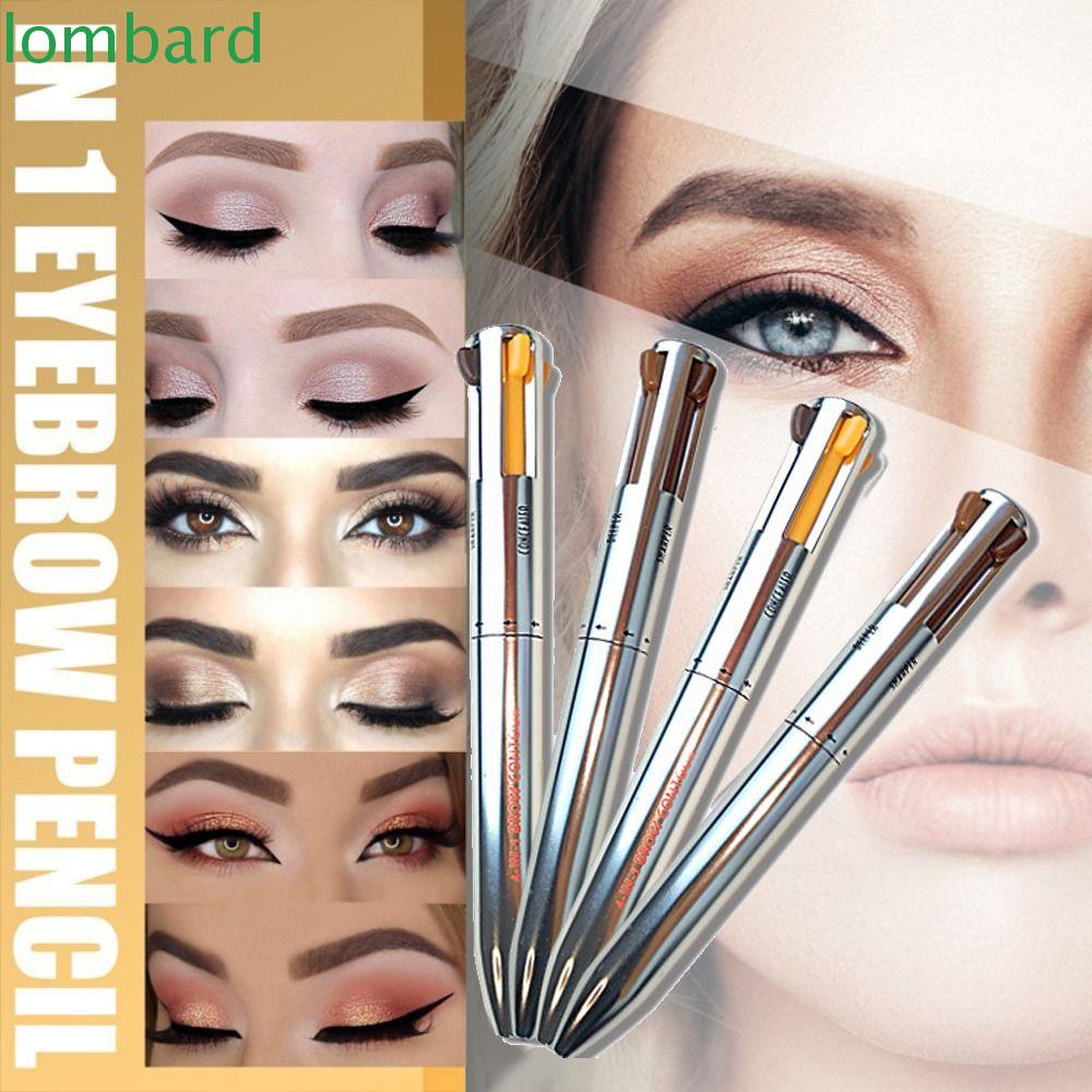 LOMBARD Bút Kẻ Lông Mày 4 Trong 1 Chống Mồ Hôi Màu Sắc Tự Nhiên Dành Cho Nữ