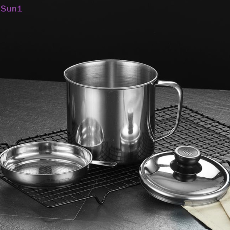 Bình Lọc Dầu Dung Tích Lớn 1.1l Bằng Thép Không Gỉ Tiện Dụng Cho Nhà Bếp