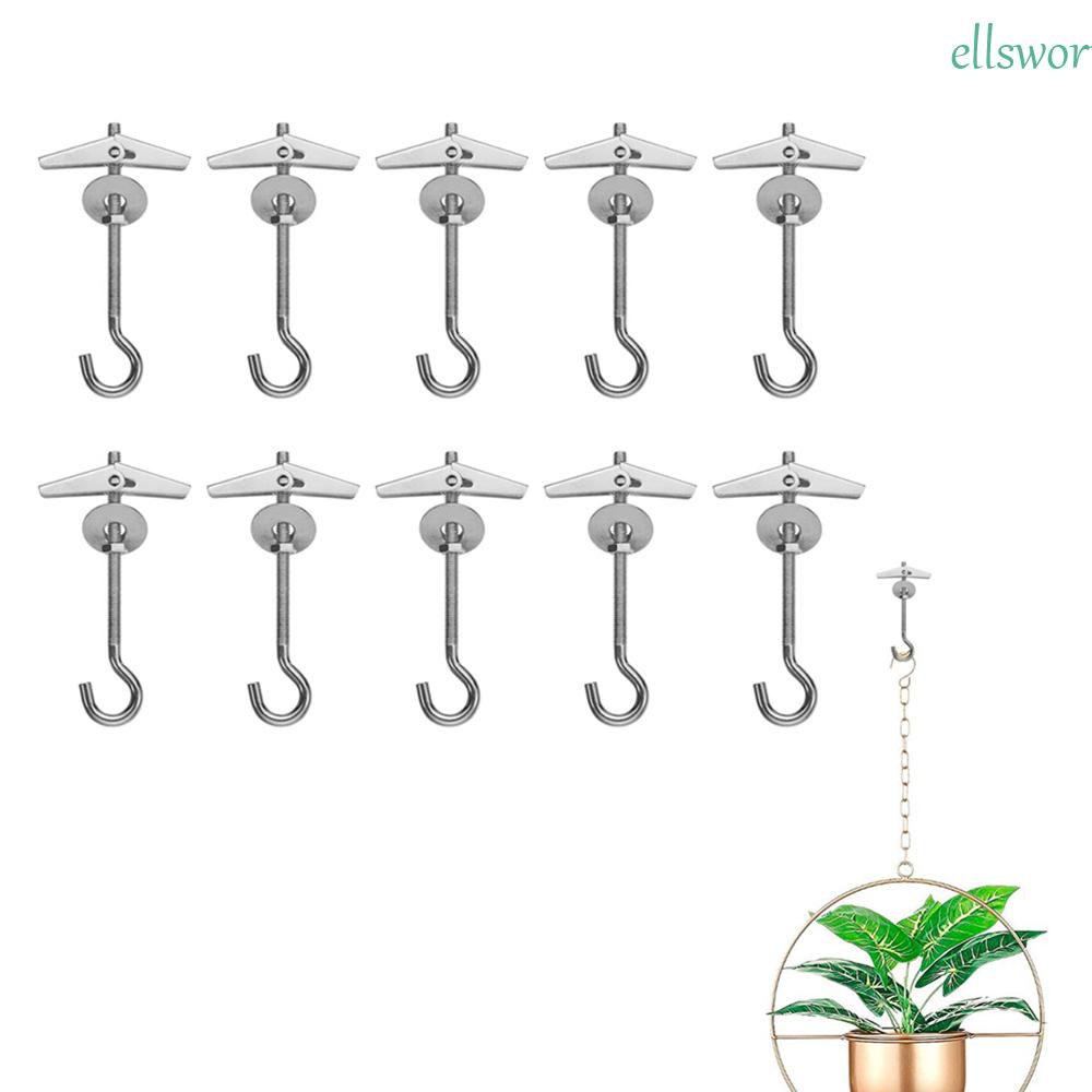 ELLSWORTH Set 5 / 10 Móc Treo Đồ Gắn Trần Nhà Tiện Dụng