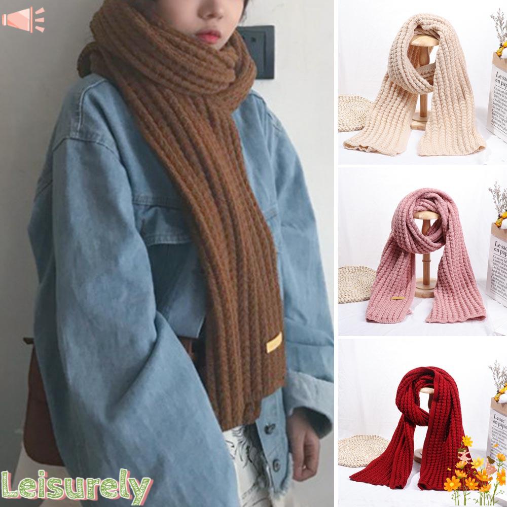 LEILY Khăn Choàng Dệt Kim Màu Sắc Thời Trang Mùa Đông Ấm Áp Cho
