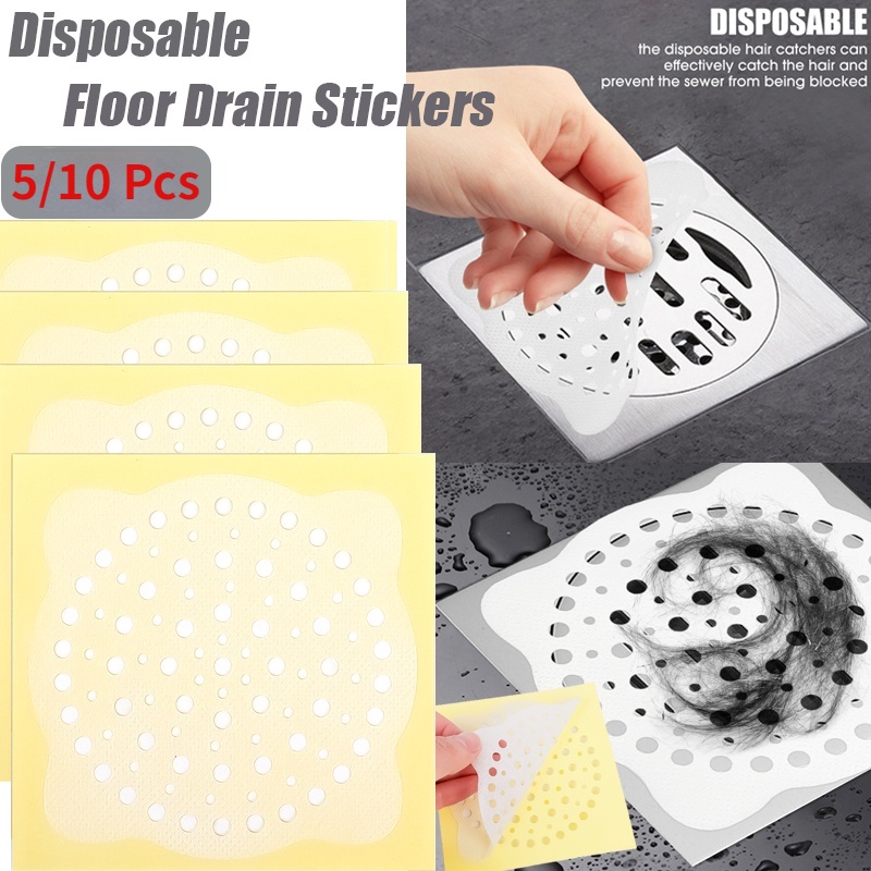 Set 5 / 10 Miếng Dán Lọc Cống Thoát Nước Sàn Nhà Tắm / Nhà Bếp