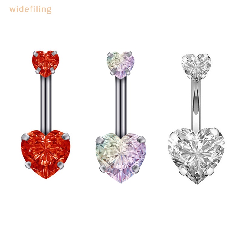 1 Khuyên Rốn Hình Trái Tim Bằng Thép Không Gỉ