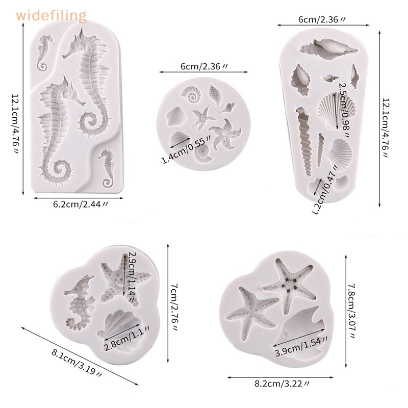Khuôn silicone Tạo Hình Làm Bánh Hình Cá Ngựa / Sao Biển DIY