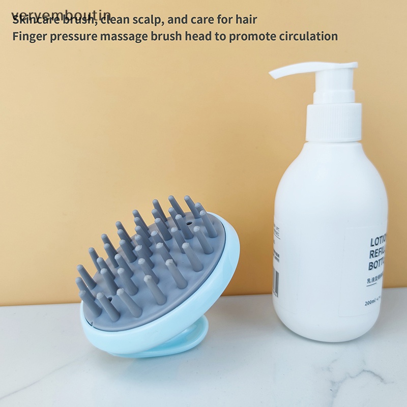 Bàn Chải Massage Da Đầu Cầm Tay Hình Tròn Tiện Lợi