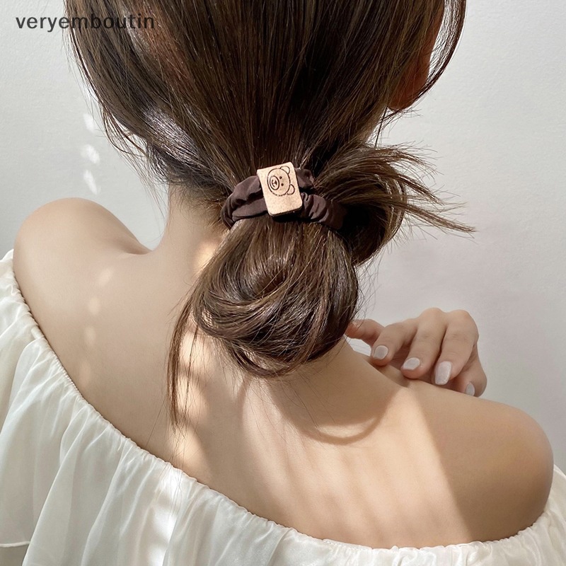 Bộ 5 Dây Buộc Tóc Cao Su Co Giãn Phong Cách Hàn Quốc Cho Nữ