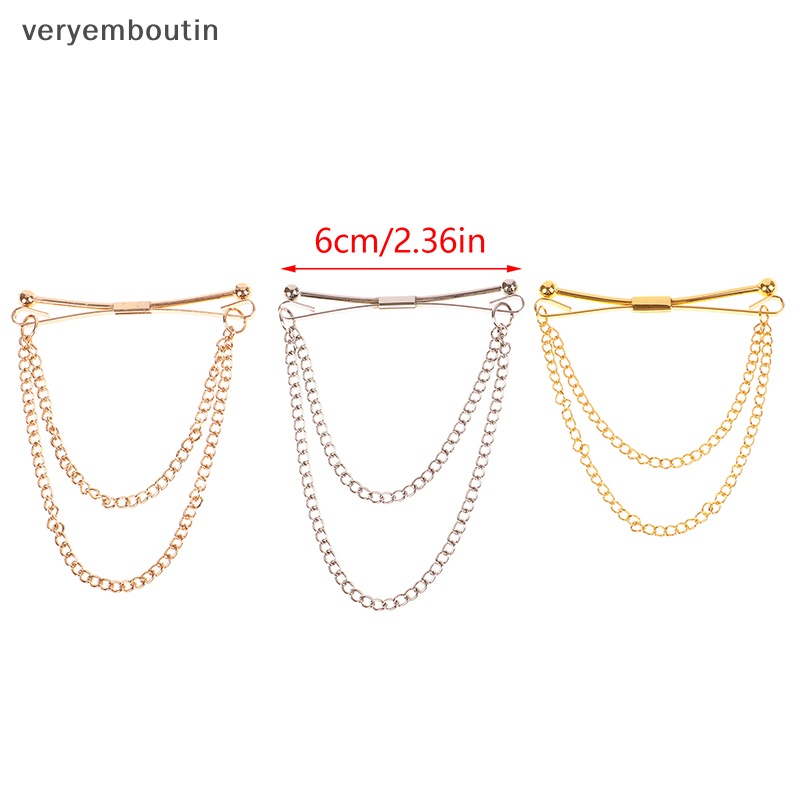 Trâm Cài Áo Phối Dây Xích Tua Rua Thời Trang Cao Cấp Sang Trọng Cho Nam