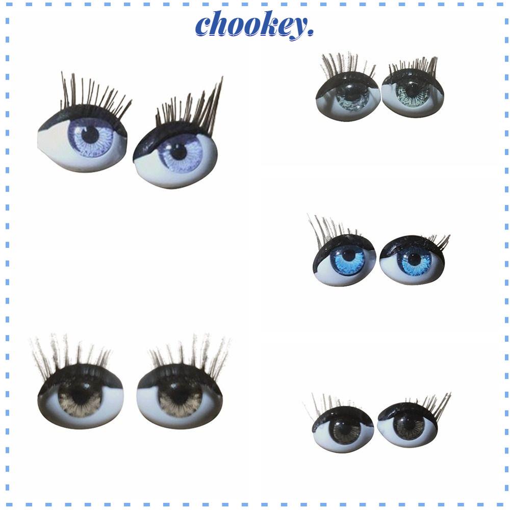 CHOOKEY Mắt Búp Bê Nhồi Bông Có Lông Mi DIY