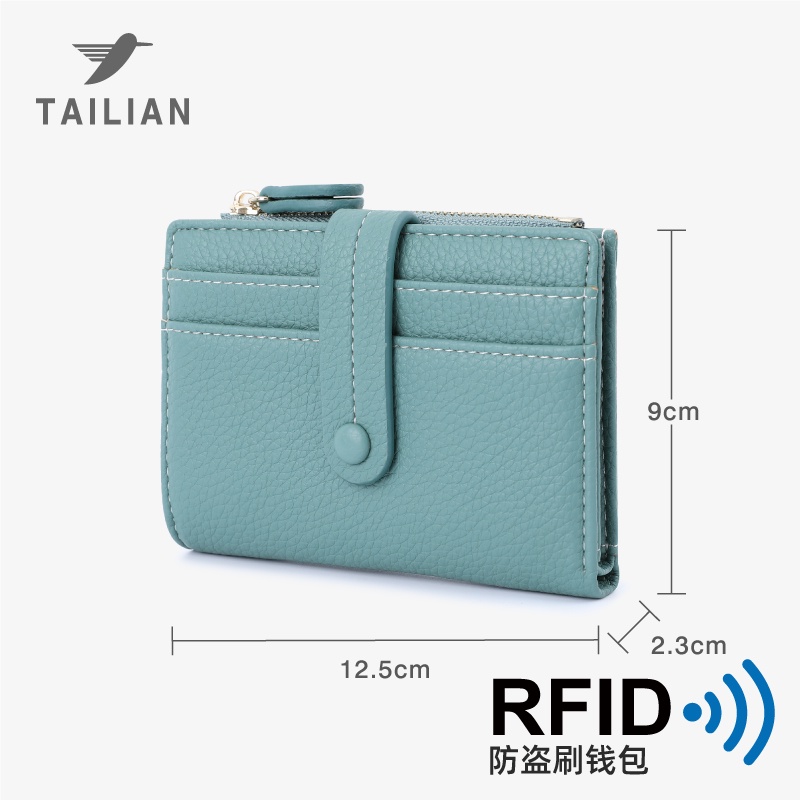 Ví Da PU Nhiều Ngăn Đa Năng Màu Trơn Thời Trang Cho Nữ