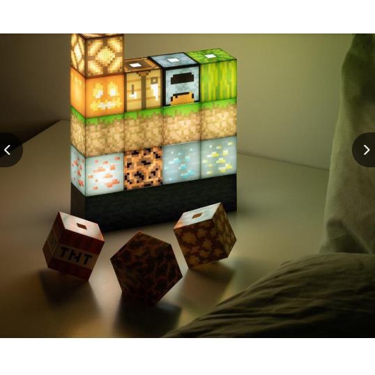 Minecraft novelty splicing lamp Đèn Hình Khối Vuông Ghép Nối Lắp Ráp diy Sáng Tạo