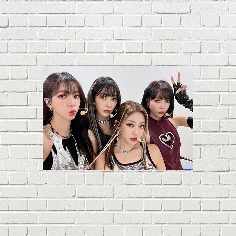 Poster HD Aespa Giấy Tráng 1 Bộ 8 tấm Ngôi Sao