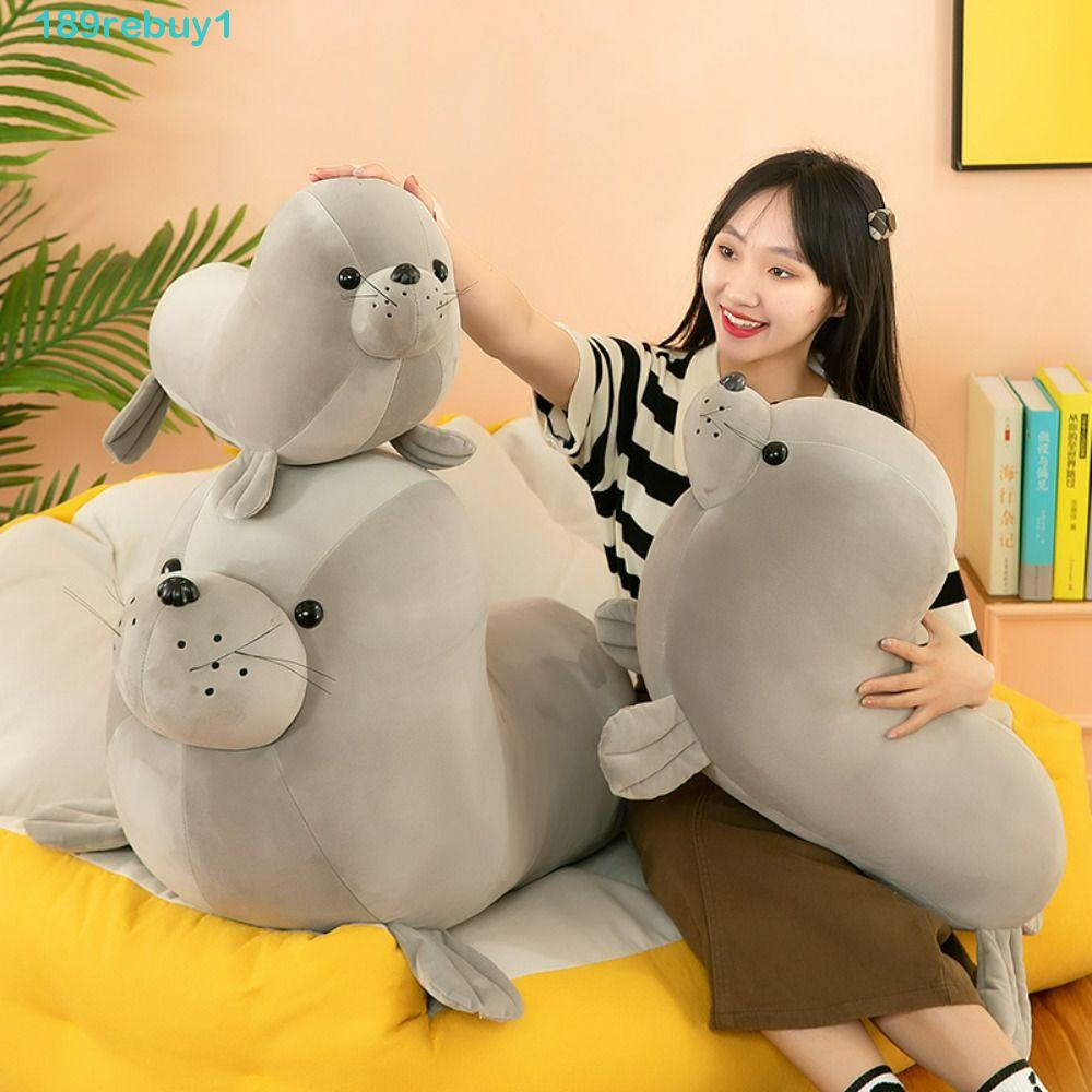 REBUY1 Đồ chơi nhồi bông Hình Sư Tử Biển Dễ Thương Trang Trí Ghế Sofa