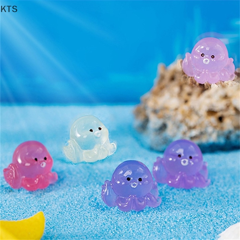 Set 2 Tượng Bạch Tuộc Hoạt Hình Xinh Xắn Dùng Để Trang Trí Nội Thất