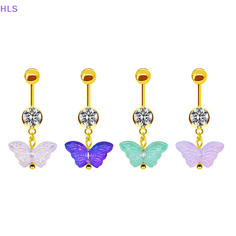 Khuyên Rốn Hình Bướm Bằng Thép Không Gỉ Cá Tính