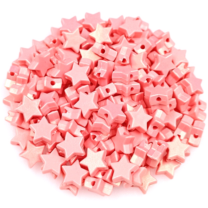 Set 20 Hạt Xỏ Lỗ Hình Ngôi Sao Năm Cánh 11mm Dùng Để Làm Đồ Trang Sức Thủ Công