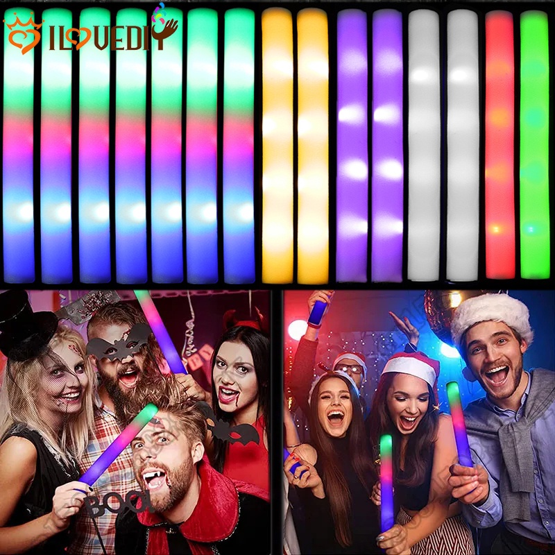 [Featured] Que Đèn LED Nhiều Màu / Que Xốp Phát Sáng Nhiều Màu Sắc / Gậy Cổ Vũ / Gậy Phát Sáng Cho Tiệc Cưới Sinh Nhật