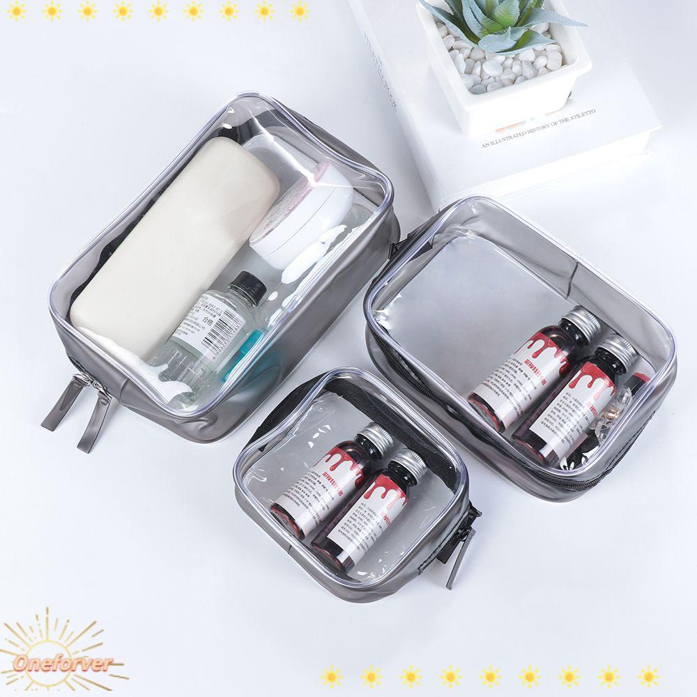 FOREVER Túi Đựng Mỹ Phẩm Bằng Nhựa PVC Chống Thấm Nước Có Khóa Kéo Tiện Dụng