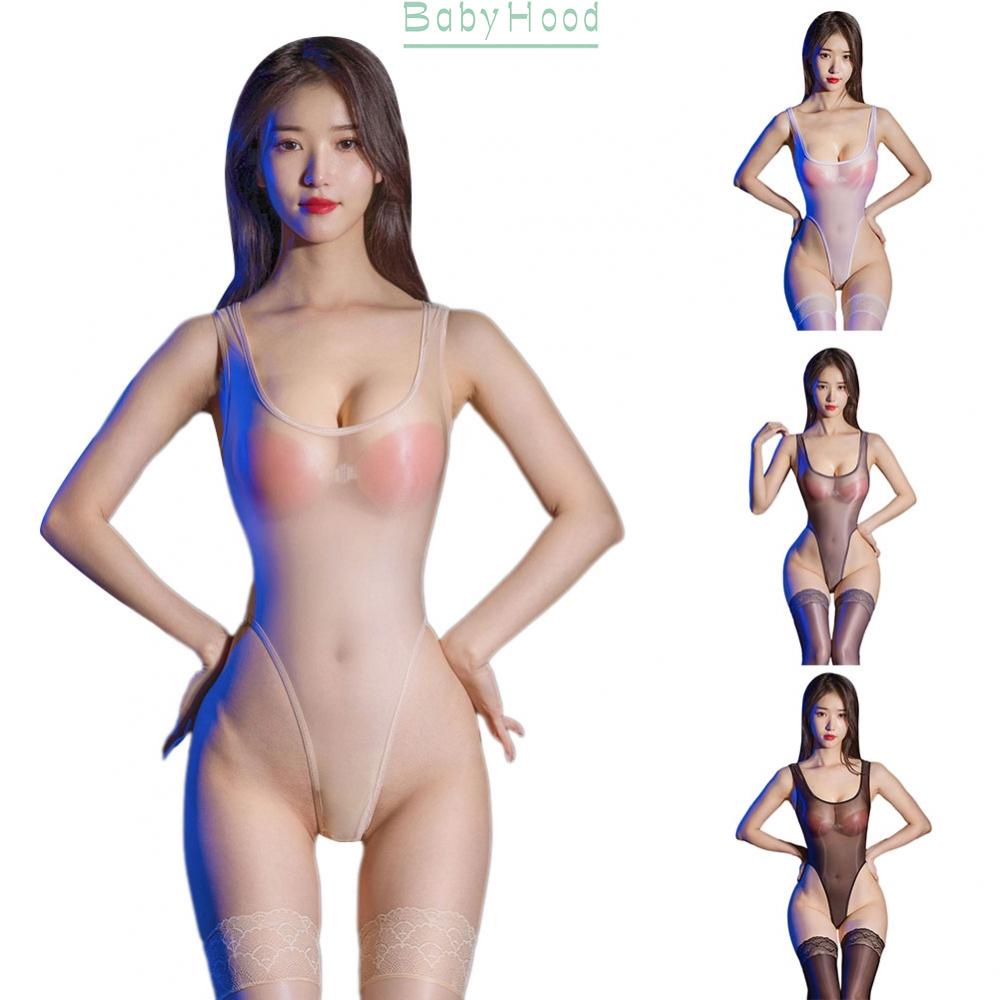 Womens Bodysuit Nylon+Spandex Open Croth Regular See Through Sexy Sheer#BBHOOD